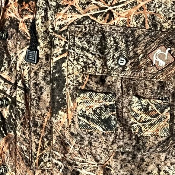 Ol' Tom Turkey‎ Hunting Drake Waterfowl Camo Shirt Mens Medium *Spine Pad Mesh - Picture 3 of 9